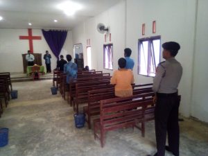 Beri Kenyamanan Umat Beribadah, Polisi Sambangi Gereja