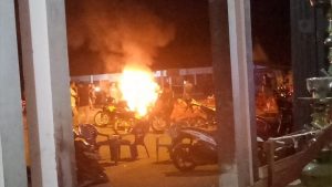 Pengunjung Terminal Kaget, Sepeda Motor Ini Tiba-tiba Terbakar