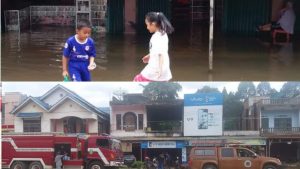 Toko Parfum di Tebo Tergenang Air, Petugas BPBD dan Damkar Turun Tangan