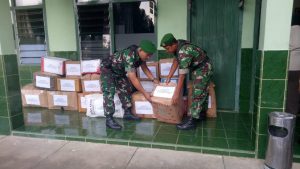 Peduli, Korem 042/Gapu Jambi Kirim Bantuan Sosial Bencana Tsunami di Lamsel