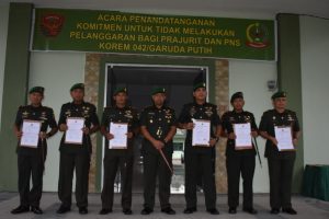 Danrem 042/Gapu, Tegaskan Prajurit Jangan Ada Yang Melanggar