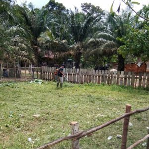 Jelang Lomba Desa, Pemdes Pasir Mayang Gotong Royong Bersama