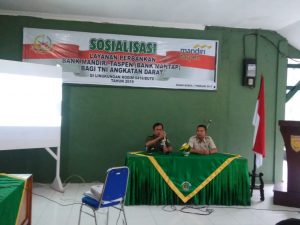 Kodim 0416/Bute, Ikuti Sosialisasi Layanan Bank Mandiri Taspen