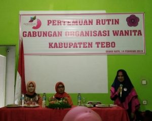 Ketua Persit KCK Kodim 0416/Bute Hadiri Acara Temu Rutin GOW Tebo