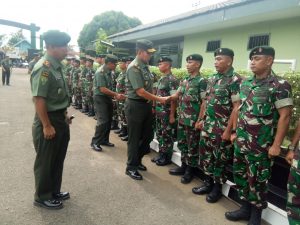 Kunjungi Markas Yonif 142/Ksatria Jaya Ini Pesan Pangdam II Sriwijaya