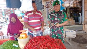 Babinsa Koramil 05/Muara Tebo Pantau Harga Sembako