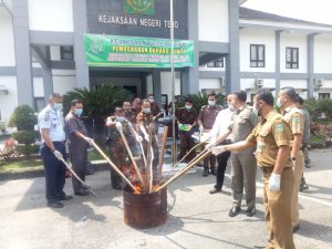 Kejaksaan Negeri Tebo, Musnahkan 364,4 Gram Narkotika