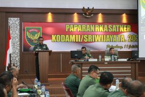 Kasrem 042/Gapu Hadiri Rapat Kerja Dan Anggaran Satker Jajaran Kodam II/Swj 2019