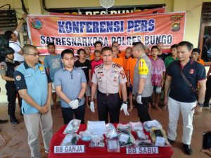 Sat Narkoba Polres Bungo, Ringkus 22 Tersangka Penyalahgunaan Narkoba