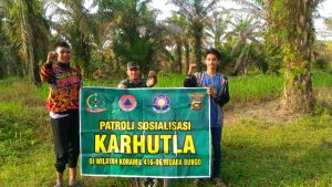 Gencar Sosialisasi dan Patroli, Cara Jitu Babinsa Koramil 06/Muara Bungo Cegah Karhutla
