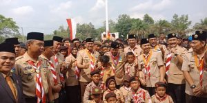 Dampingi Gubernur Jambi, Adirozal Hadiri Apel Besar Pramuka ke 58