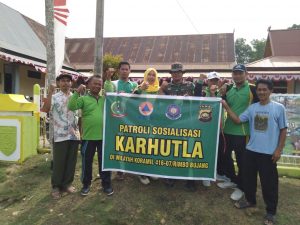 Babinsa Serda Agus Nawanto, Ajak Warga Cegah Kebakaran Hutan