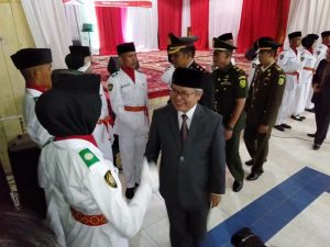 Wabub Ami Taher Kukuhkan Anggota Paskibra Kabupaten Kerinci 2019