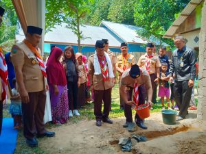 Hari Pramuka, Bupati Dampingi Gubernur Jambi Letak Batu Pertama Bedah Rumah