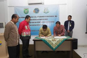 Bupati H Mashuri, Hadiri MoU Antara BPPRD dan BPN Kabupaten Bungo