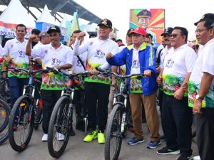 Gubernur Jambi dan Deputi Kemenpora, Ikut Gowes Nusantara di Tebo