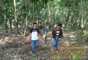 Babinsa Koptu Supritanto, Gelar Patroli Karhutla