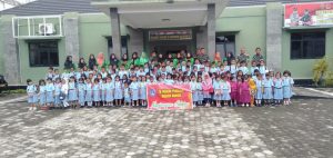 Ratusan Anak TK Pembina, Datangi Makodim 0416 Bute