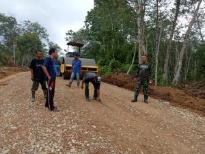Satgas TMMD Kodim Bute, Geber Pengerasan Jalan dan 2 Titik Gorong-gorong
