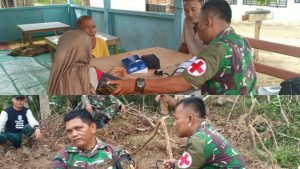 Tim Kesehatan TMMD, Cek Kesehatan Satgas dan Warga Sekitar