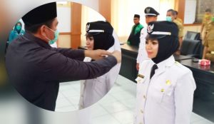Mantap.! Perawat Cantik Resmi Dilantik Jadi Kades