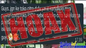 Dua Karyawan dan Pemilik Mini Market Citra Terpapar Covid-19 Adalah HOAX