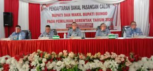 Terapkan Protokol Kesehatan Ketat, KPU Bungo Sukses Terima Pendaftaran