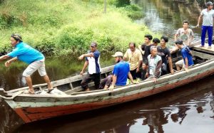 Buaya Empat Meter Seret Warga Tanjabtim Hingga ke Muara