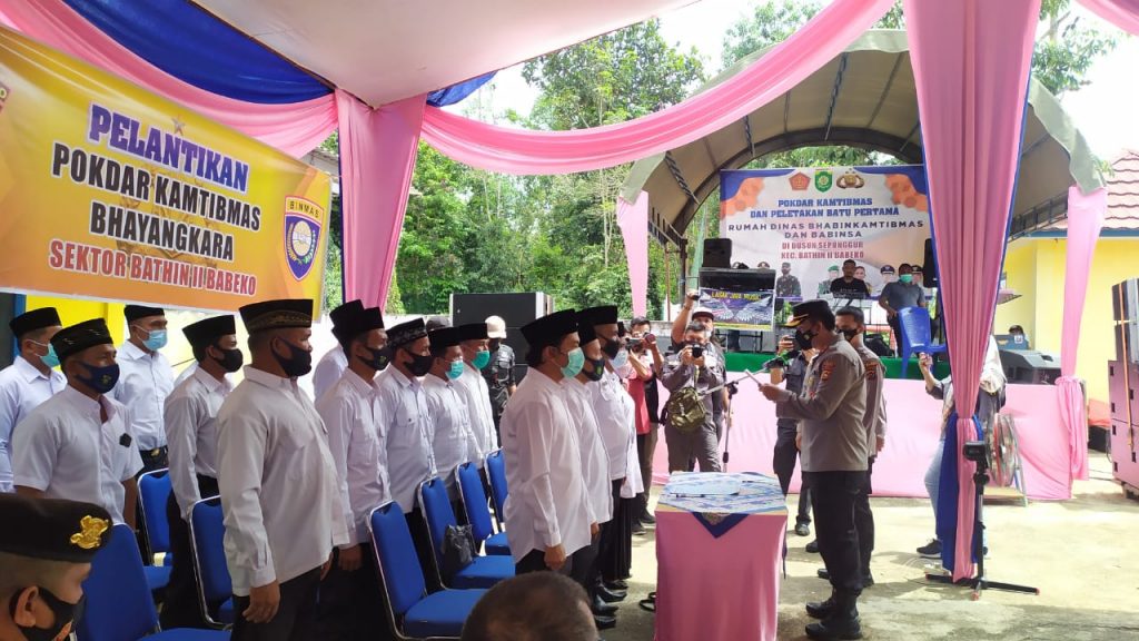 Kapolres Letak Batu Pertama Rumah BKTM, Sekaligus Lantik Pokdar Bathin II Babeko