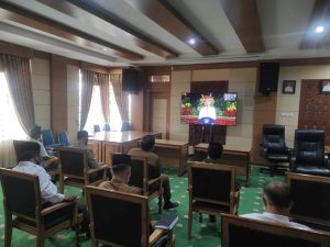 Wawako Zulhelmi Ikuti Rakor Dengan Presiden RI Terkait Pencegahan Covid 19 dan Perekonomian