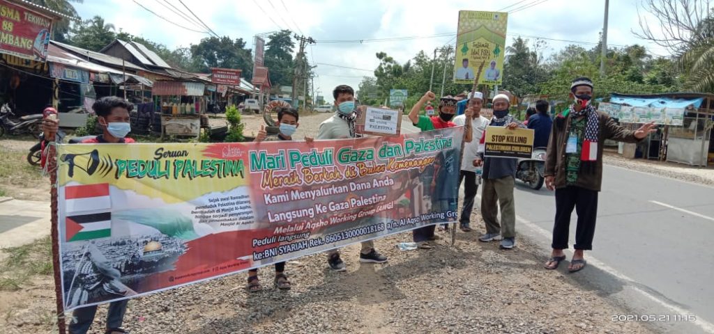 Peduli Palestina Relawan Al Aqsho Tebo Turun ke Jalan Galang Dana