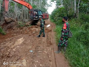 Alat Berat Sudah Beroperasi di Lokasi Pra TMMD 111 Kodim 0420/Sarko