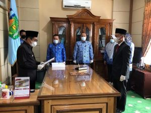 Lantik Alpian Sebagai Pj Sekda,Wako AJB Berpesan Pengendalian Covid -19 dan Gencarkan Vaksinasi