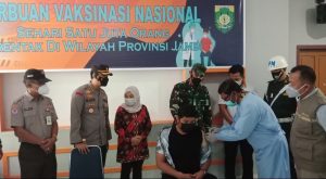 Dandim Bute dan Kapolres Bungo, Pantau Vaksinasi di Makodim