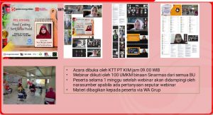PT KIM Adakan Webinar Food Costing dan Sertifikasi Halal Bagi UMKM