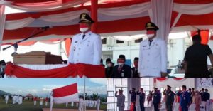 Wabub Ami Taher Pimpin Upacara Penurunan Bendera 17 Agustus