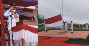Bupati Adirozal Pinpim Upacara Penaikan Bendera 17 Agustus