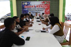 Maksimal kinerja, Pengurus Taekwondo Indonesia Bungo Gelar Rapat Kerja