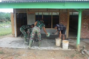 Rehab Gedung SD Pembantu Terus Digenjot Satgas TMMD