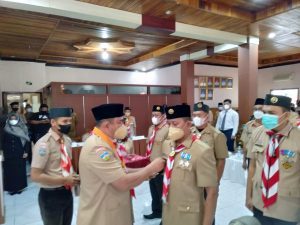 Bupati Mashuri Resmi Lantik Pengurus Kwarcab Pramuka Bungo Periode 2021-2026