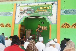 Dandim 0416 Bute, Gelar Jumat Bersambi di Ponpes Darussalam