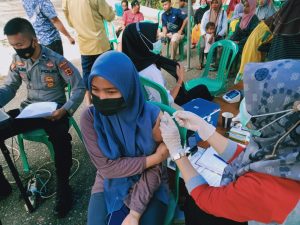 Polres Merangin Gelar Vaksinasi dan Bagikan Doorprize