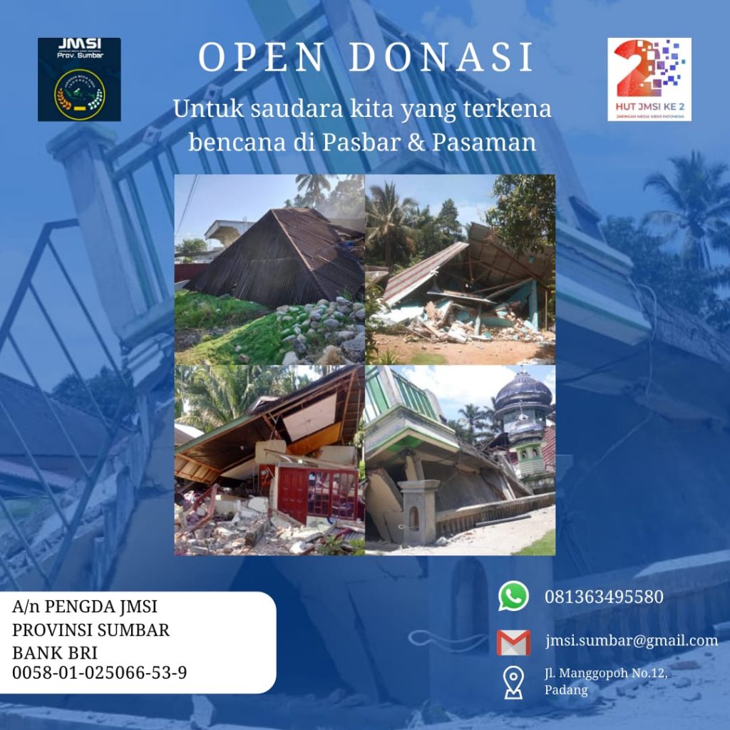 JMSI Peduli Lakukan Aksi Donasi Untuk Korban Gempa di Sumbar