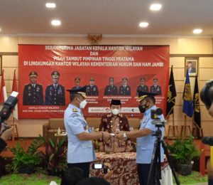 Gubernur Jambi Hadiri Sertijab Kakanwil Kemenkumham Provinsi