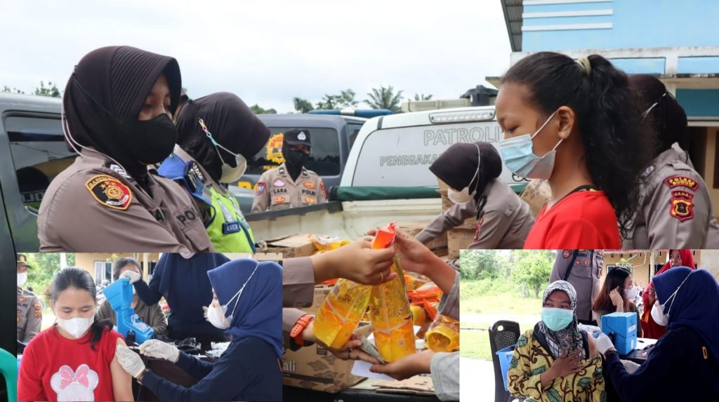 Polres Bungo Gelar Vaksinasi dan Bantu Kesulitan Masyarakat