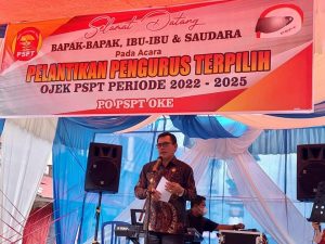 Wako Ahmadi Hadiri Pengukuhan Pengurus Ojek PSPT Periode 2022-2025