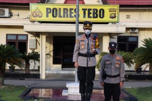 Kapolres Tebo Pimpin Apel Kesiapan Pengamanan Malam Takbiran