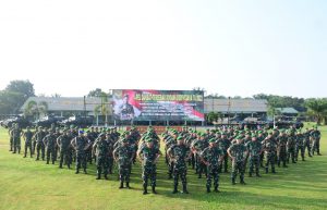 Danrem 042/Gapu Ikuti Apel Komandan Satuan Tersebar Kodam II/Swj 2022
