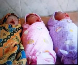 Seorang Ibu di Senaung Melahirkan Bayi Kembar Tiga Perempuan