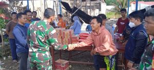 Dandim 0416 Bute Beri Bantuan Kepada Korban Kebakaran